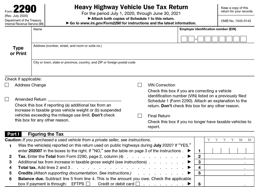 2290 Schedule 1 E File IRS Form 2290 Stamped Schedule 1